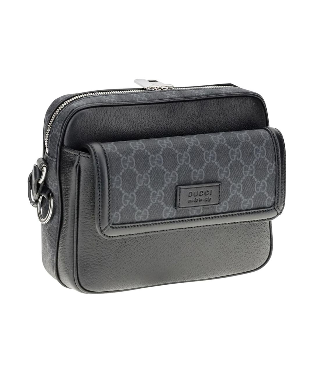 GUCCI Черная сумка на плечо из искусственной кожи, фото 2