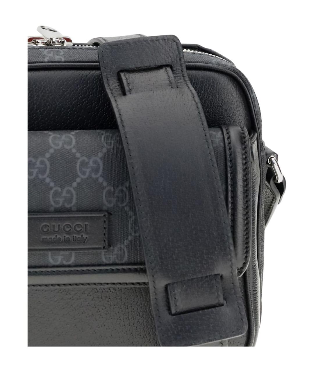 GUCCI Черная сумка на плечо из искусственной кожи, фото 4