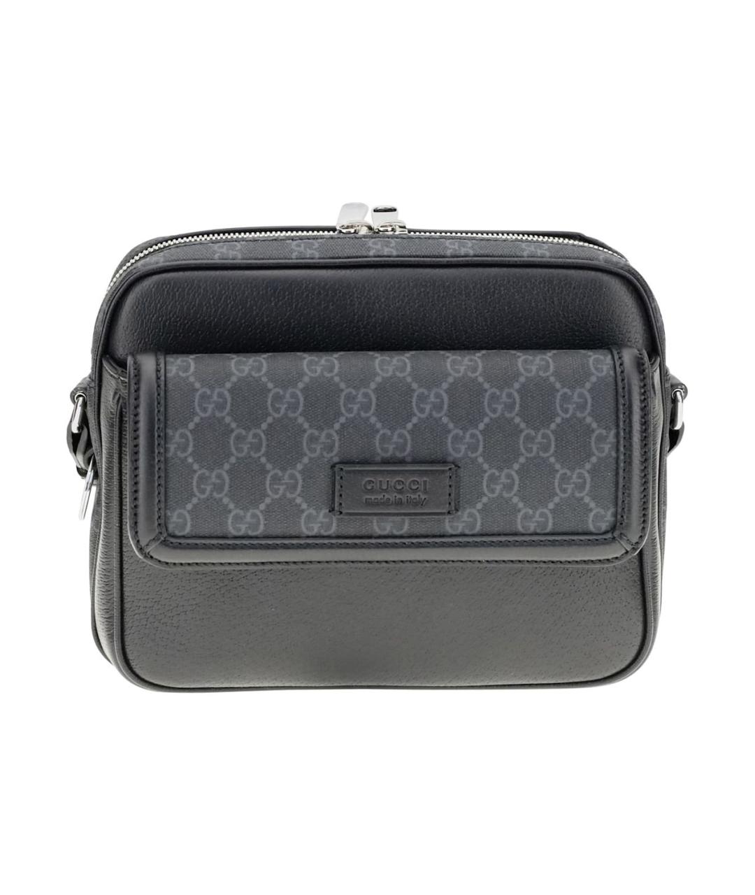 GUCCI Черная сумка на плечо из искусственной кожи, фото 1