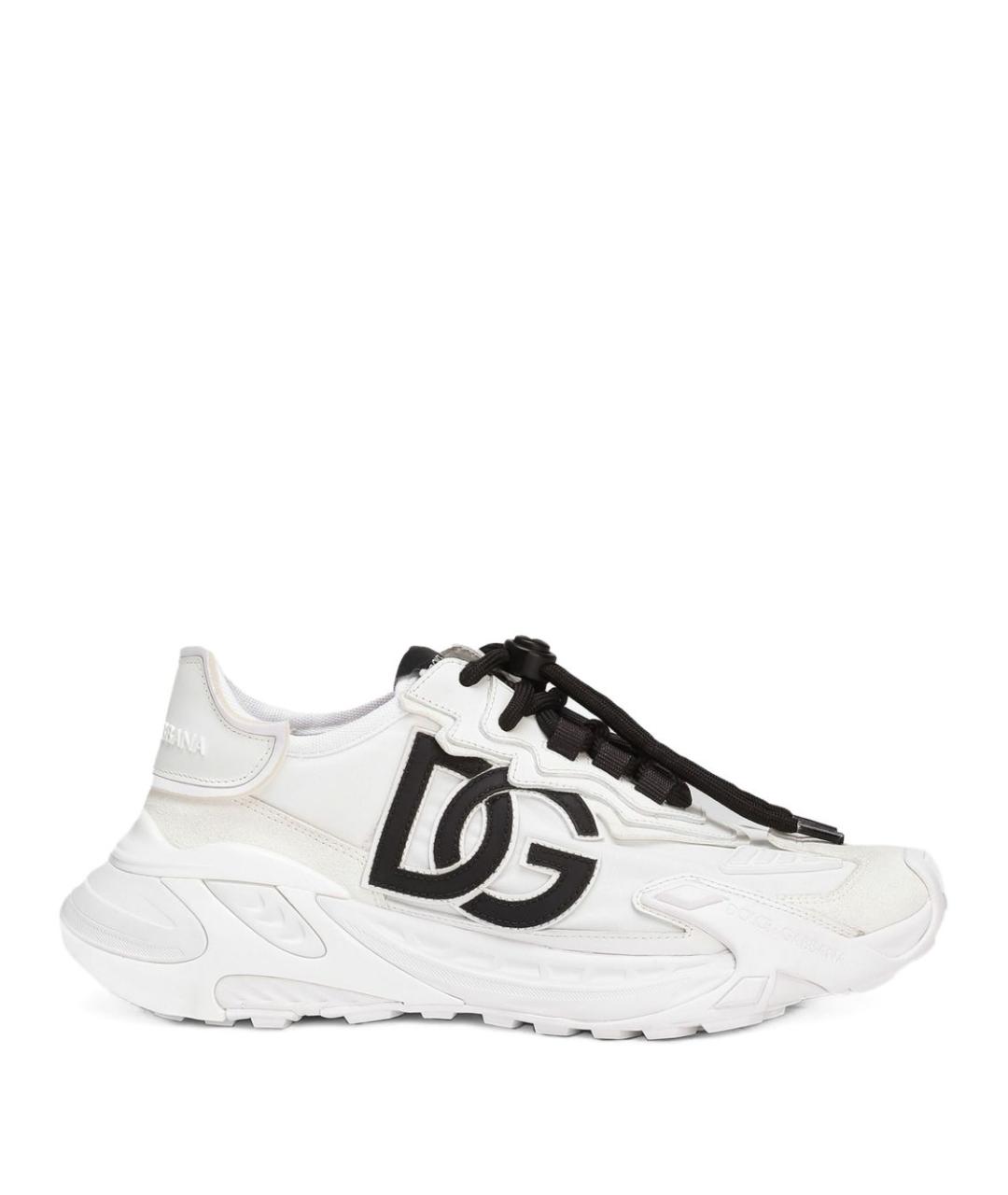 DOLCE&GABBANA Белые кожаные кроссовки, фото 1