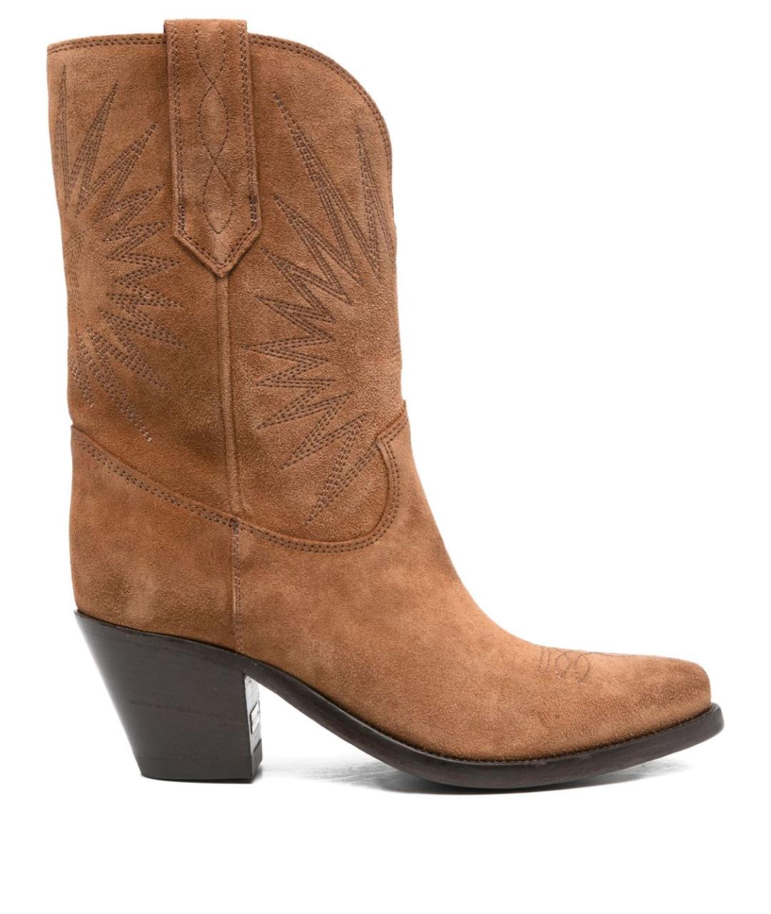 GOLDEN GOOSE DELUXE BRAND Коричневые замшевые ботинки, фото 1