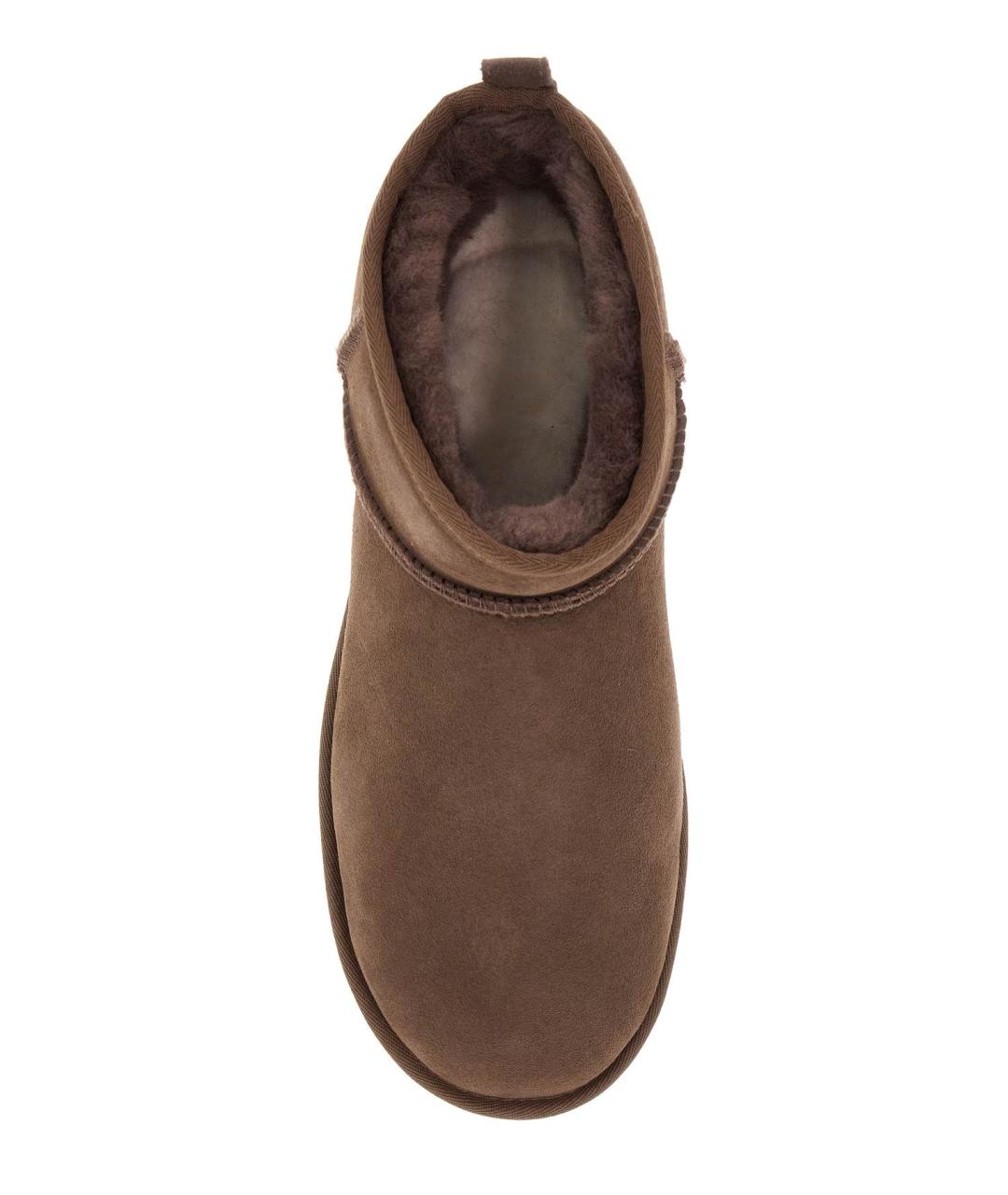 UGG AUSTRALIA Коричневые нубуковые низкие ботинки, фото 3