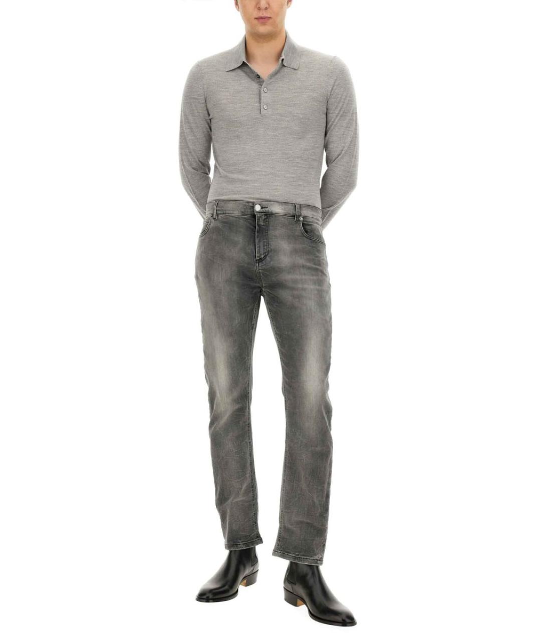 TOM FORD Серый шерстяной джемпер / свитер, фото 3