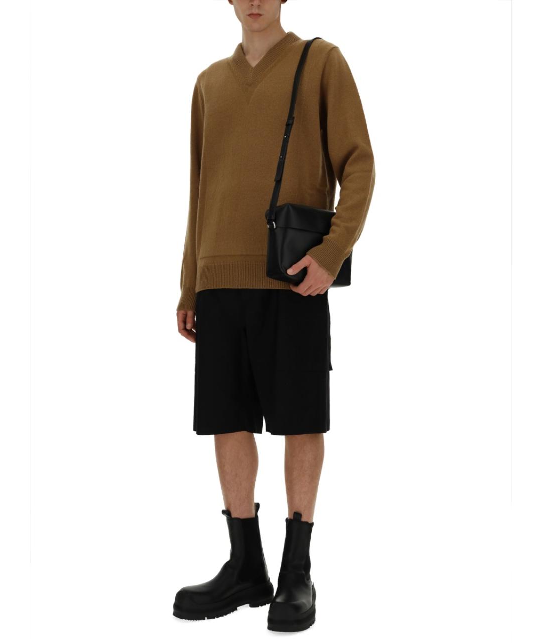 JIL SANDER Бежевый шерстяной джемпер / свитер, фото 3