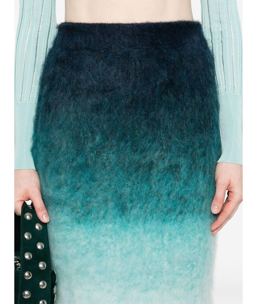 CASABLANCA Синяя шерстяная юбка миди, фото 2