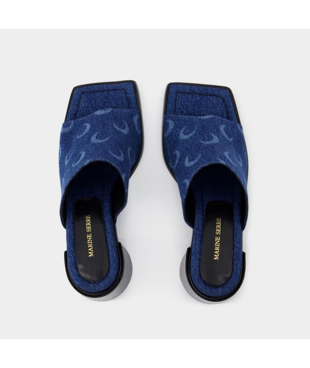 MARINE SERRE Синие текстильные туфли, фото 4