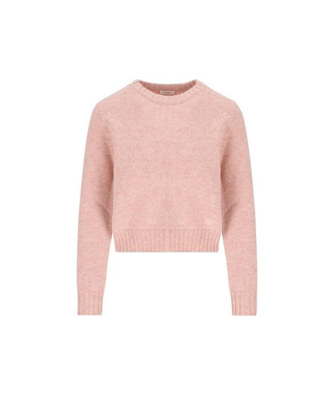 CELINE Розовый шерстяной джемпер / свитер, фото 1