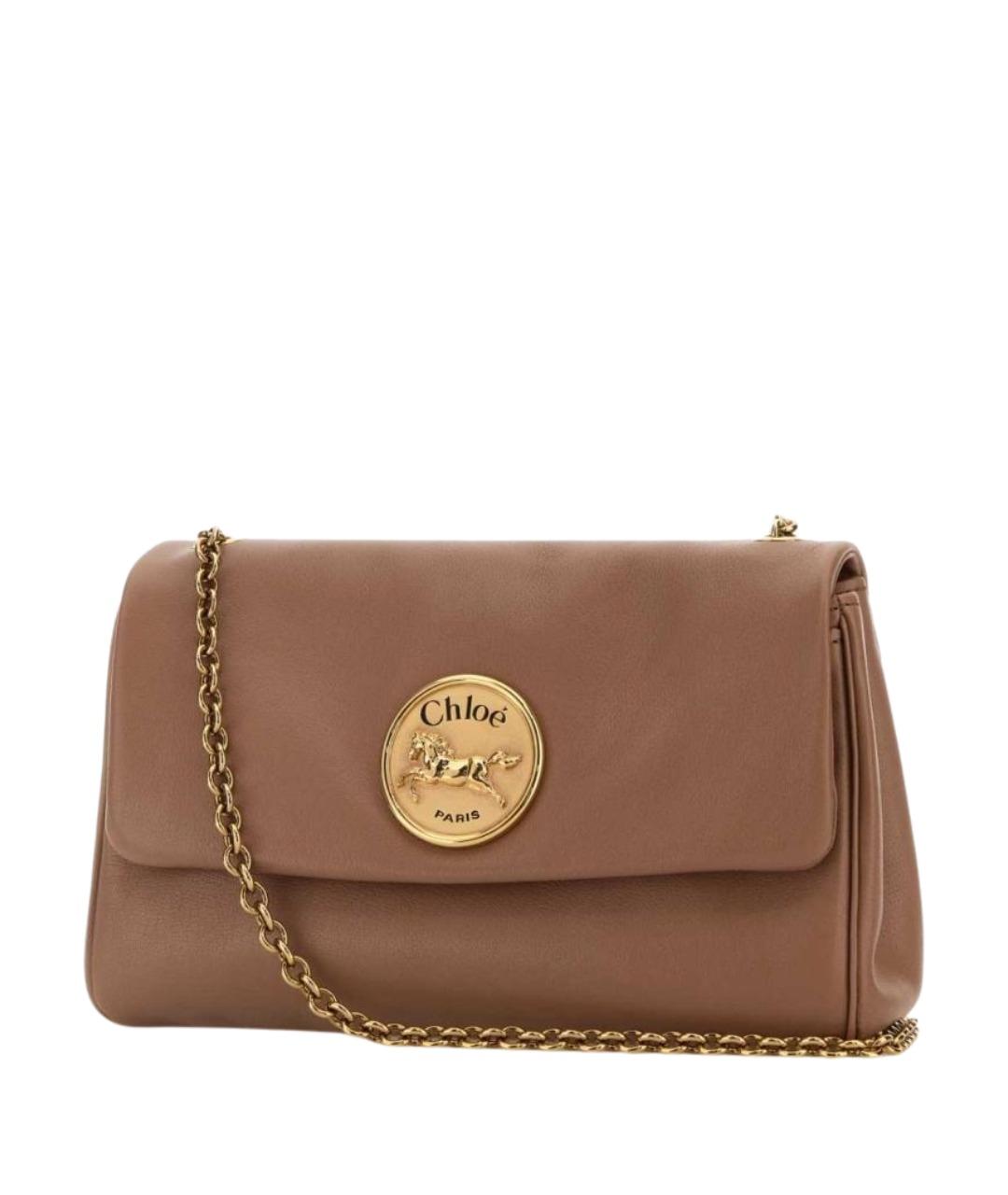 CHLOE Розовая кожаная сумка через плечо, фото 2