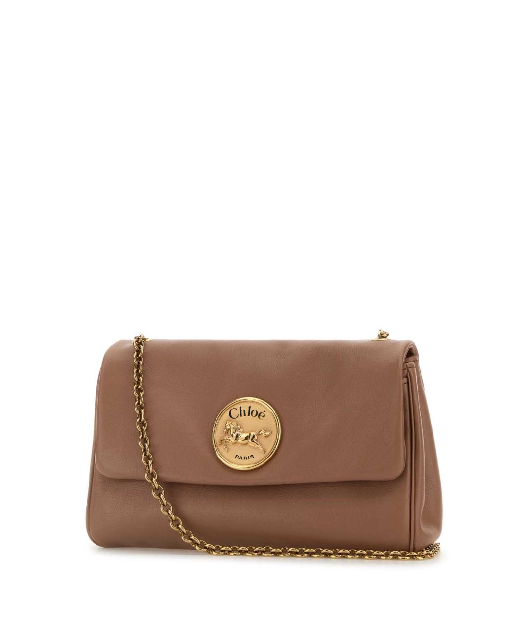 CHLOE Розовая кожаная сумка через плечо, фото 2