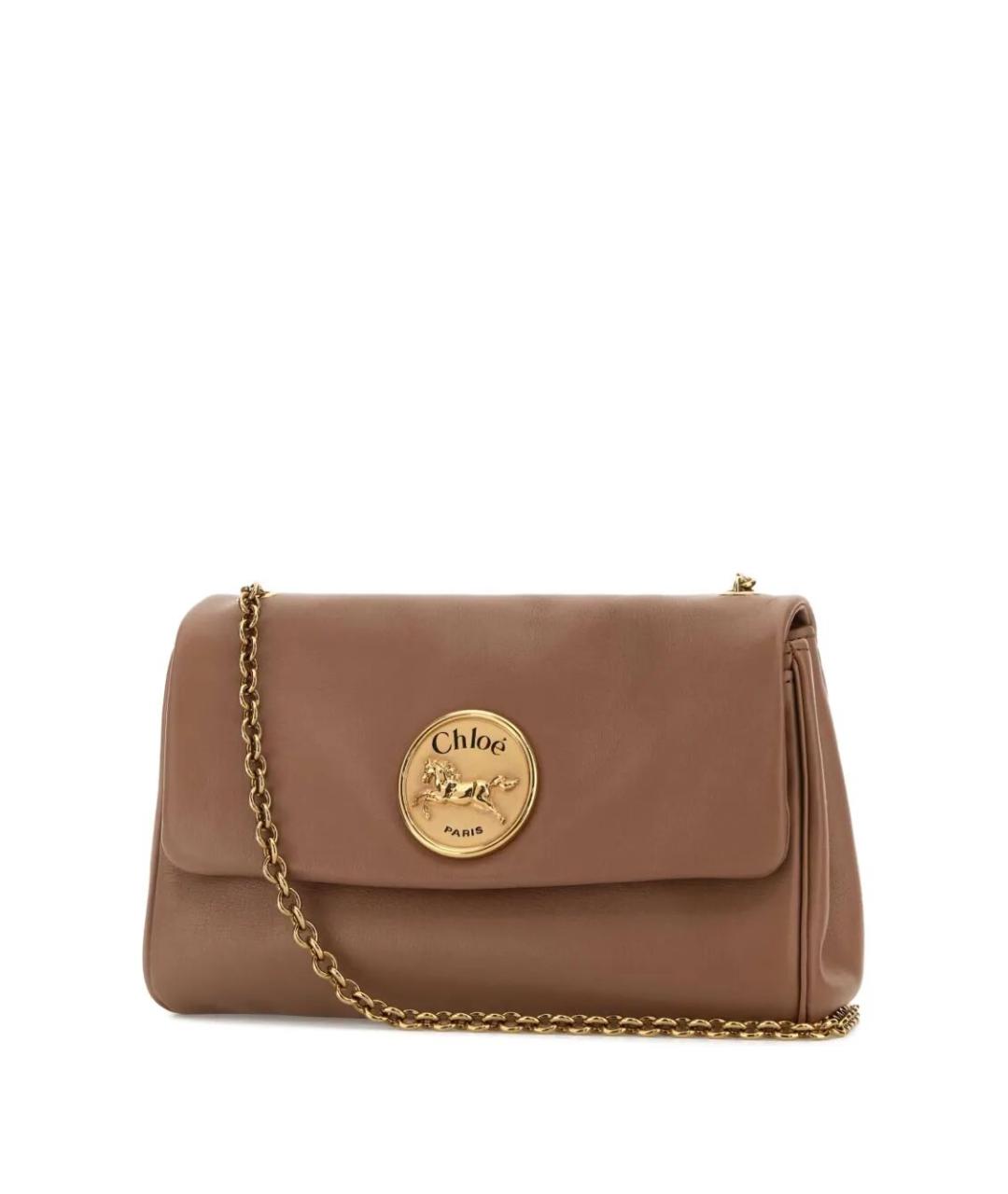 CHLOE Розовая кожаная сумка через плечо, фото 3