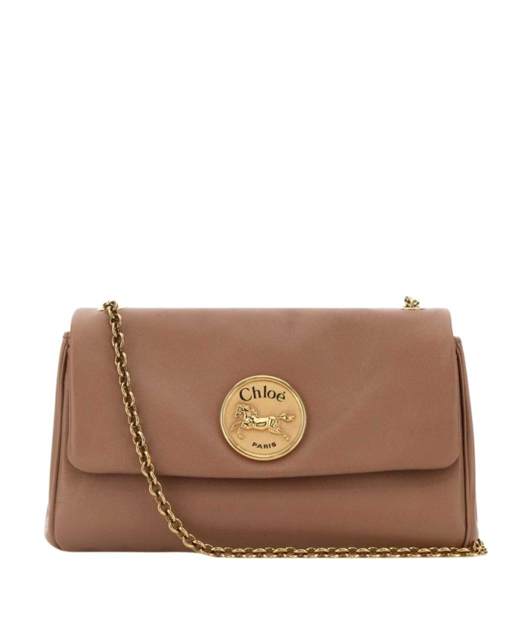 CHLOE Розовая кожаная сумка через плечо, фото 1