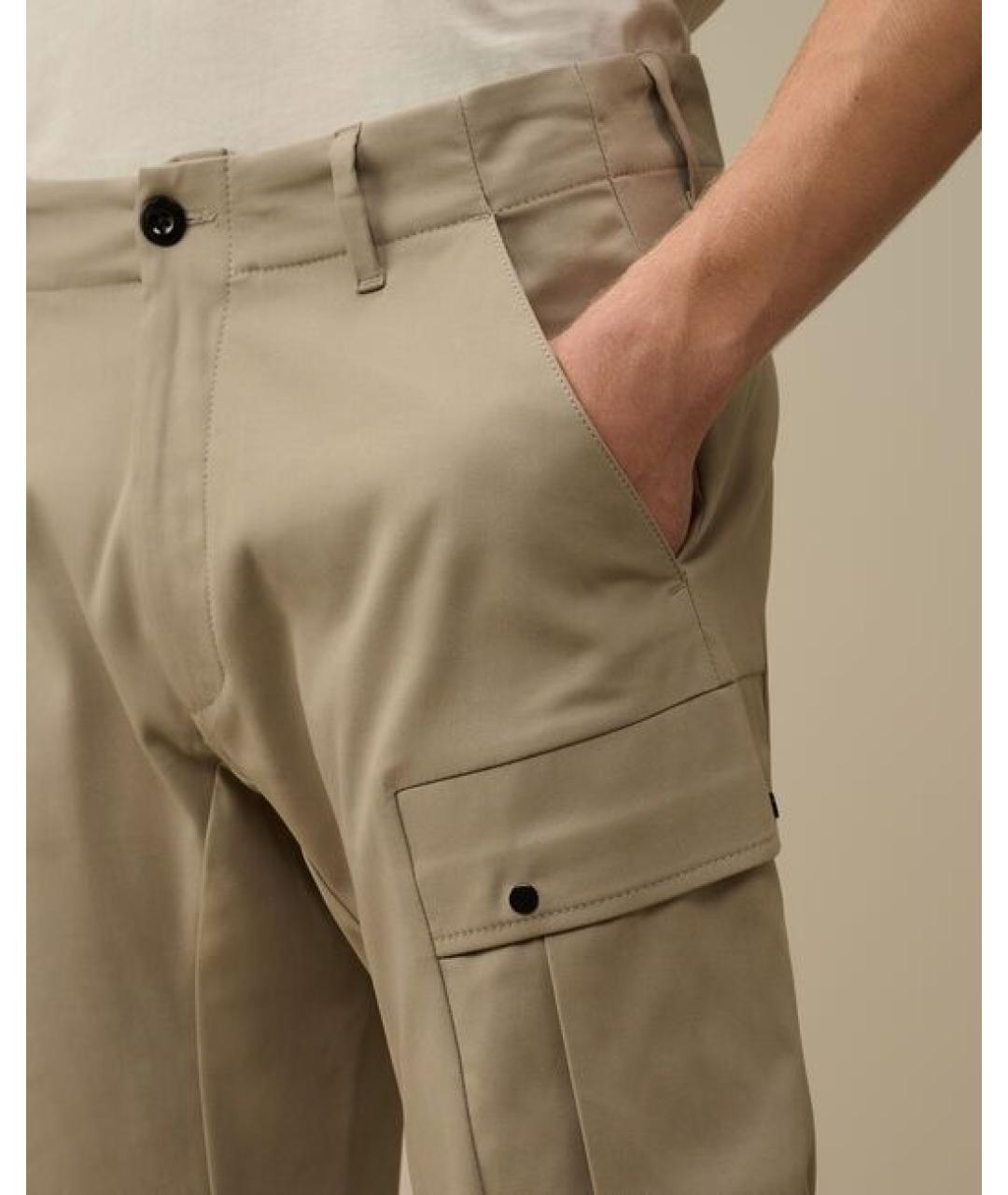 CP COMPANY Бежевые хлопковые повседневные брюки, фото 4