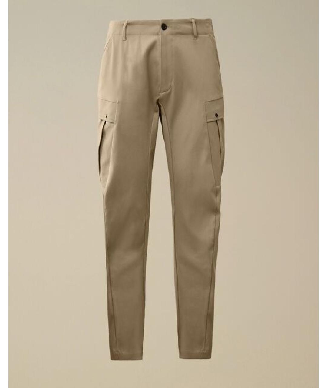 CP COMPANY Бежевые хлопковые повседневные брюки, фото 5