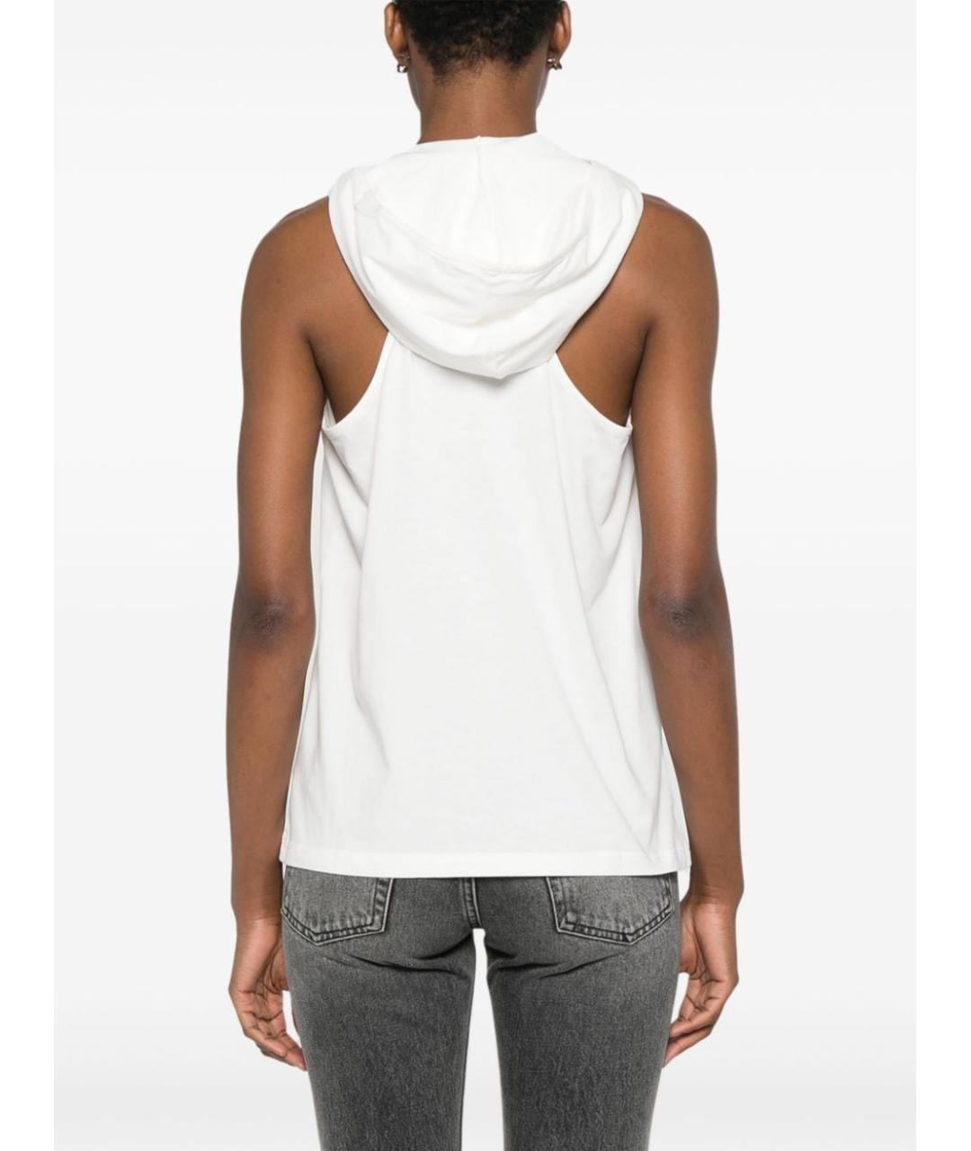 COURREGES Белая хлопковая футболка, фото 4