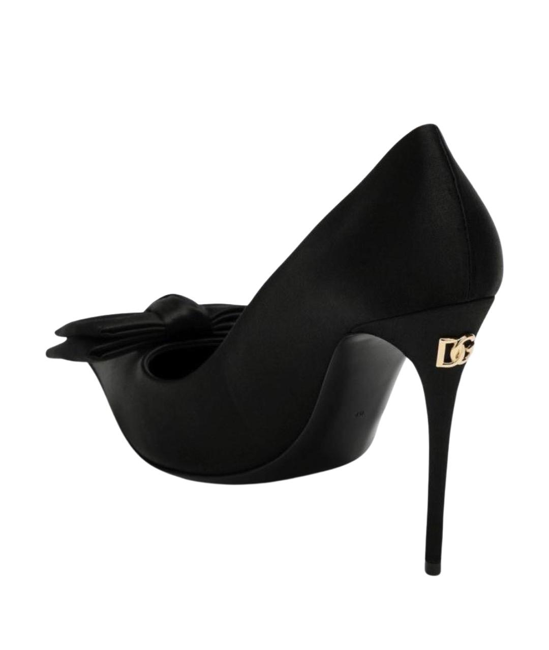 DOLCE&GABBANA Черные текстильные туфли, фото 4