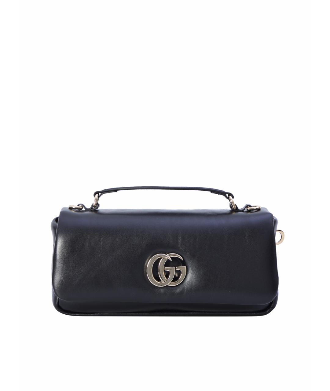 GUCCI Черная кожаная сумка с короткими ручками, фото 1