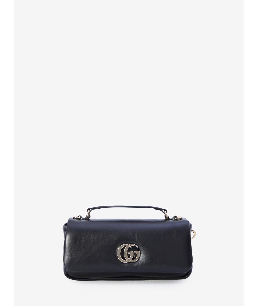 GUCCI Черная кожаная сумка с короткими ручками, фото 5