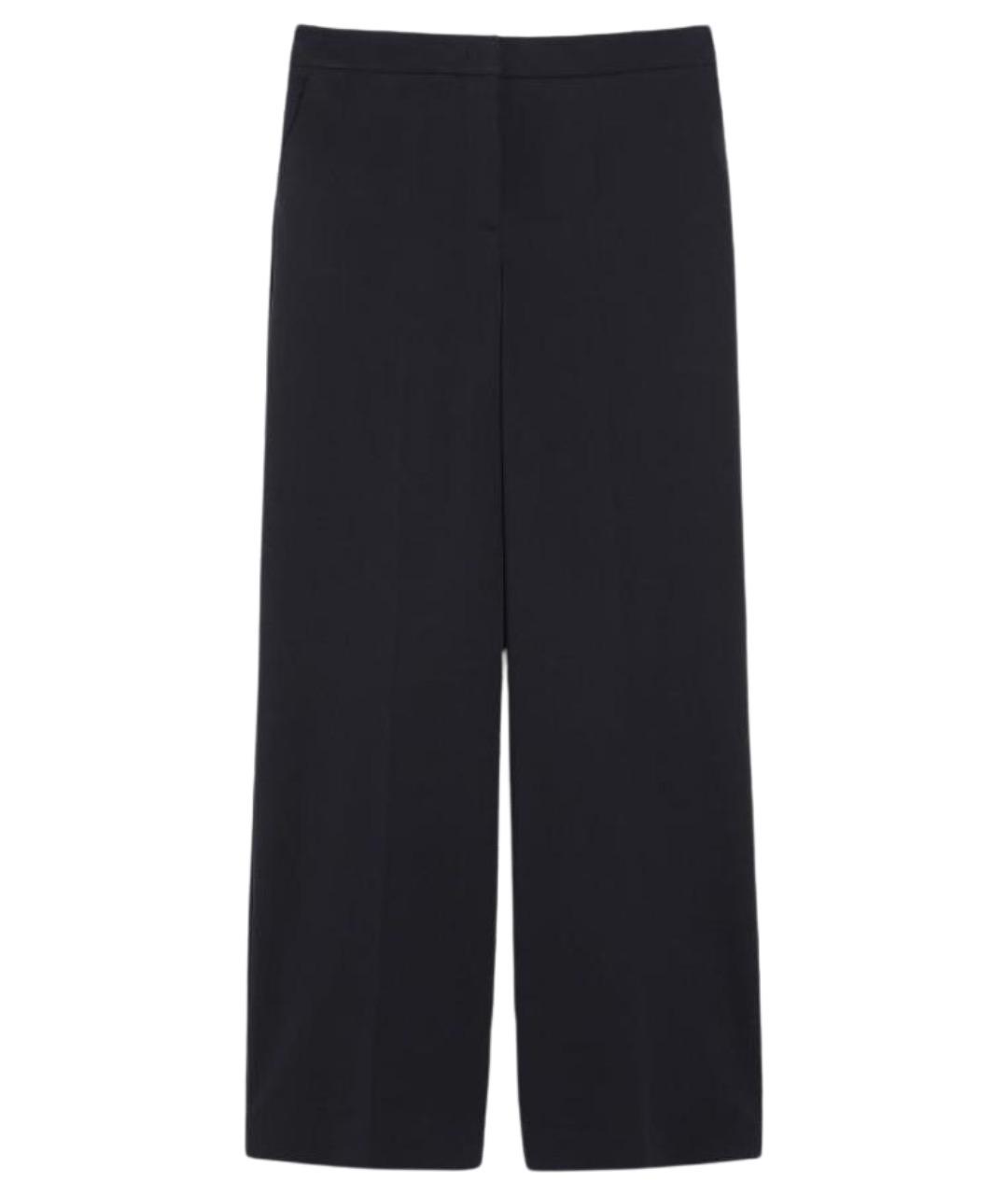 MAX MARA Антрацитовые хлопковые прямые брюки, фото 1