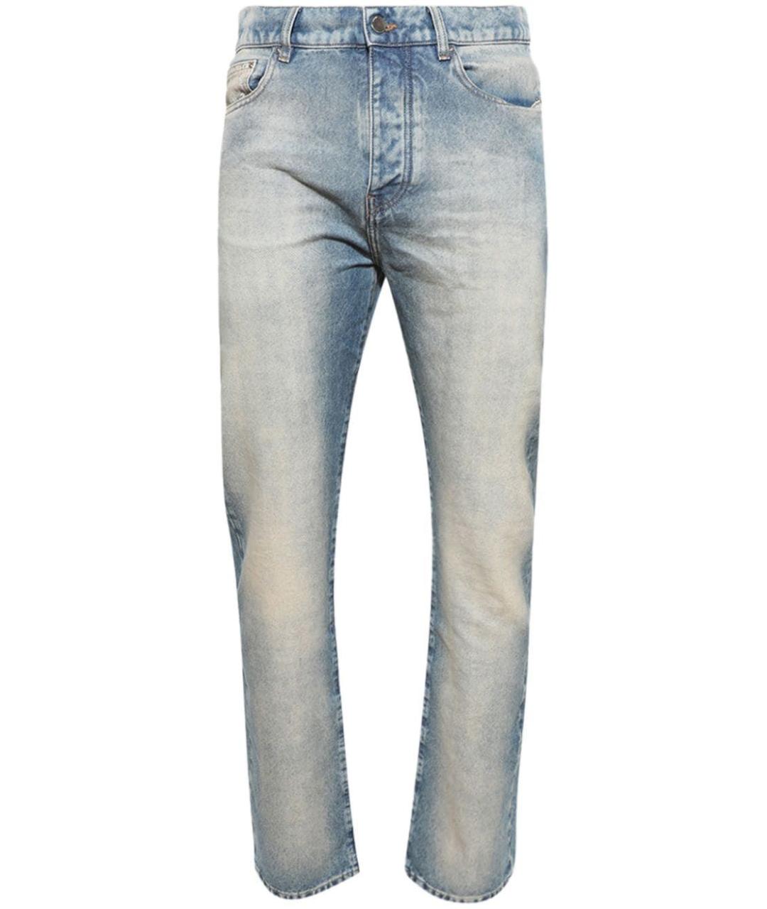 AMIRI Голубые хлопковые прямые джинсы, фото 1