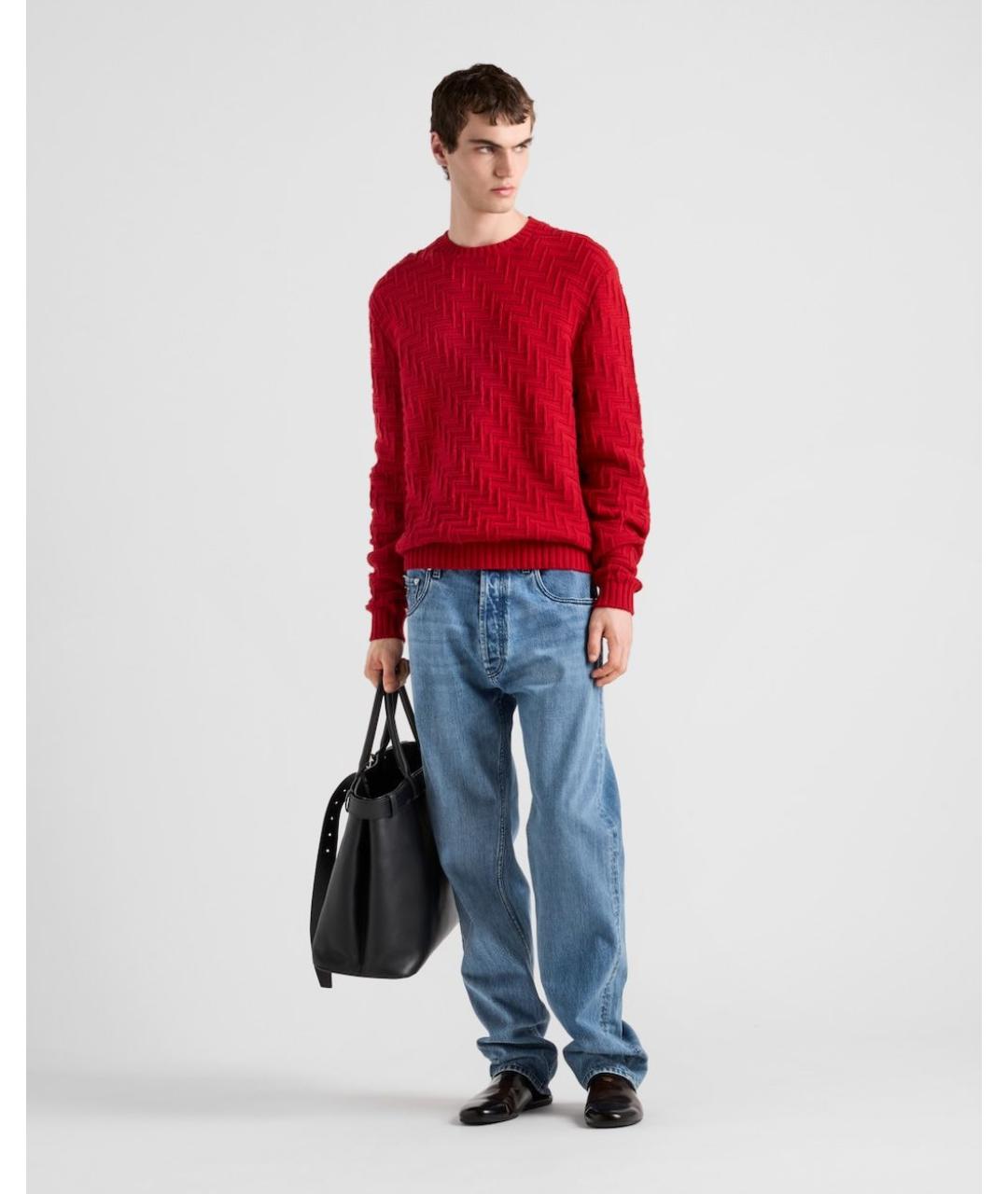 PRADA Синие хлопковые повседневные брюки, фото 2