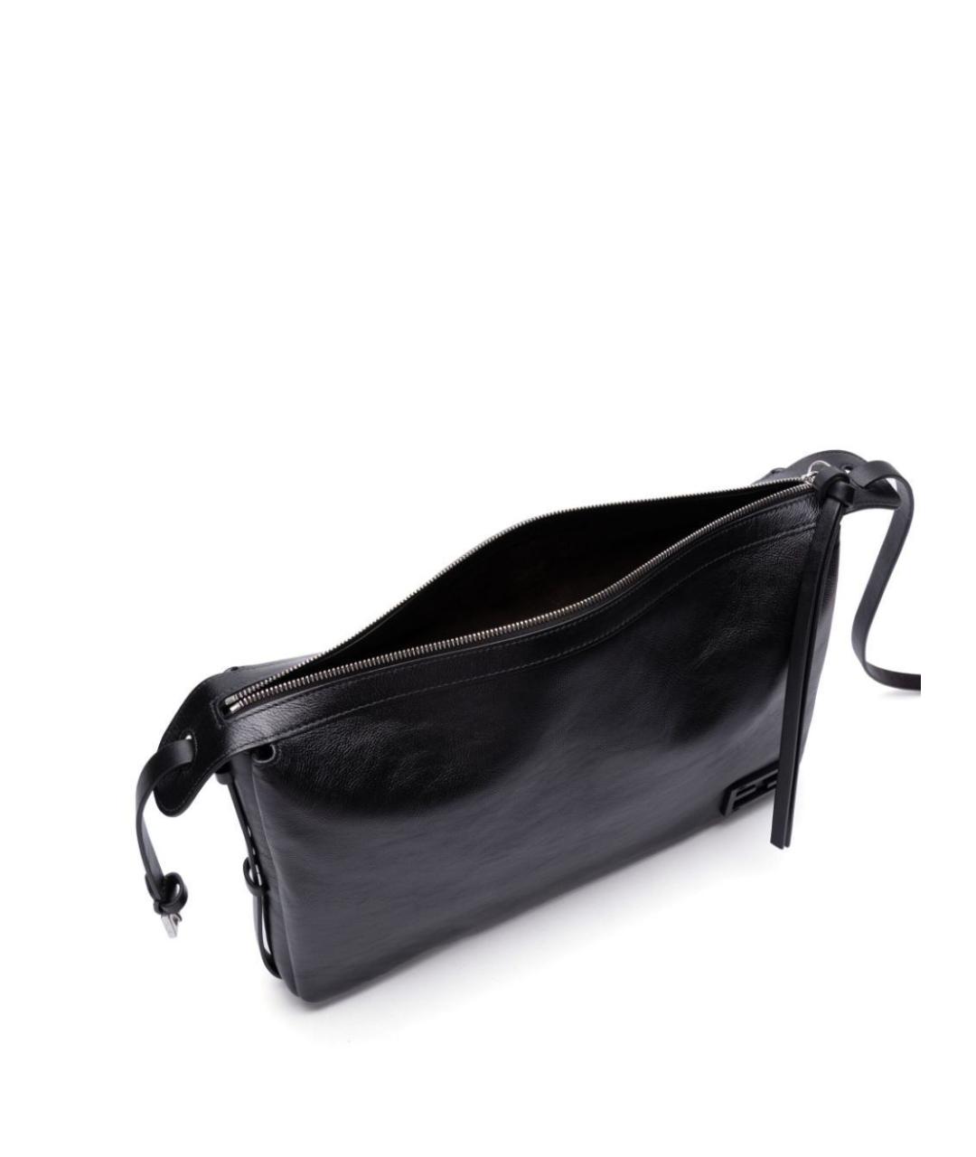FENDI Черная кожаная сумка через плечо, фото 4