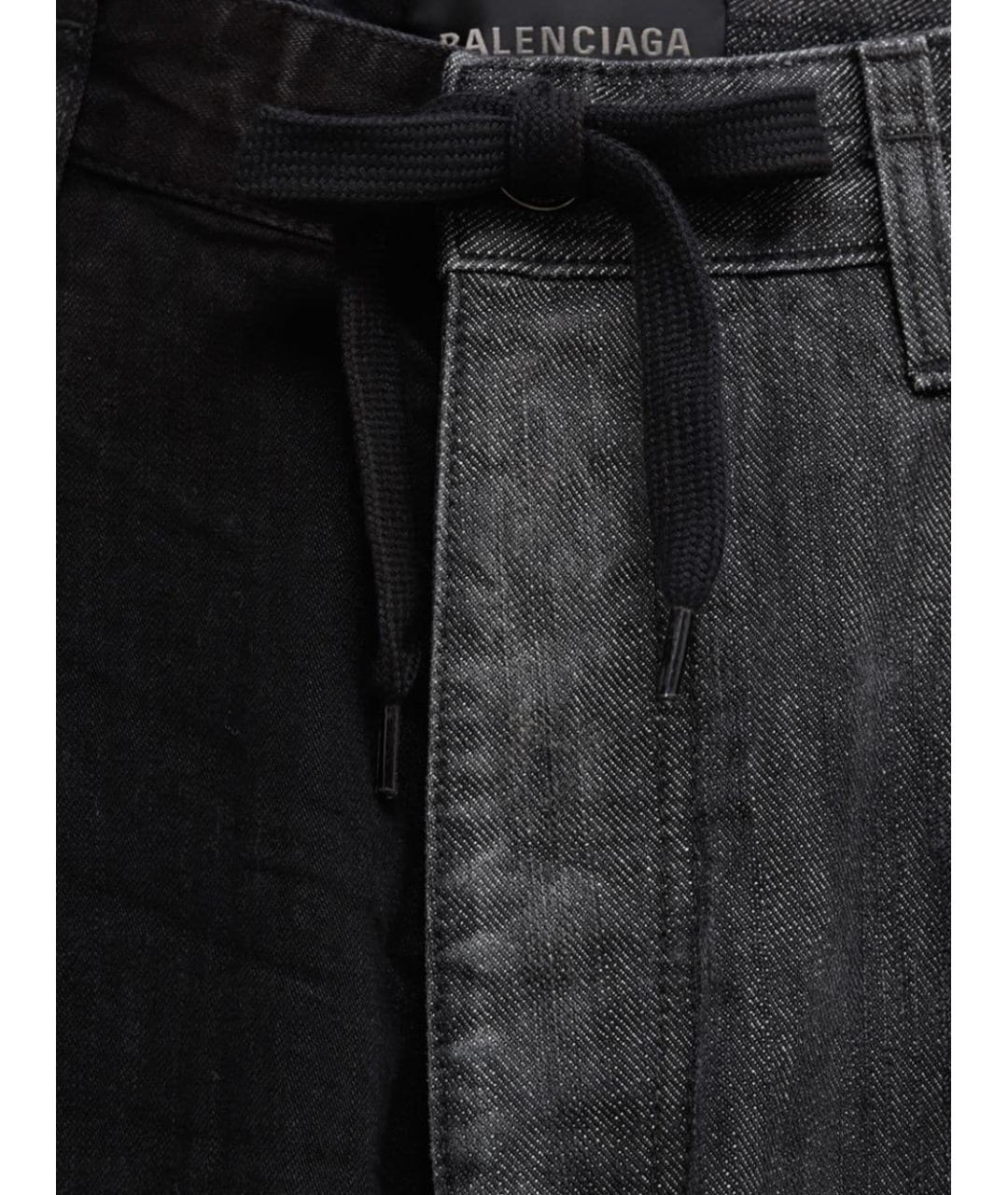 BALENCIAGA Черные хлопковые повседневные брюки, фото 2