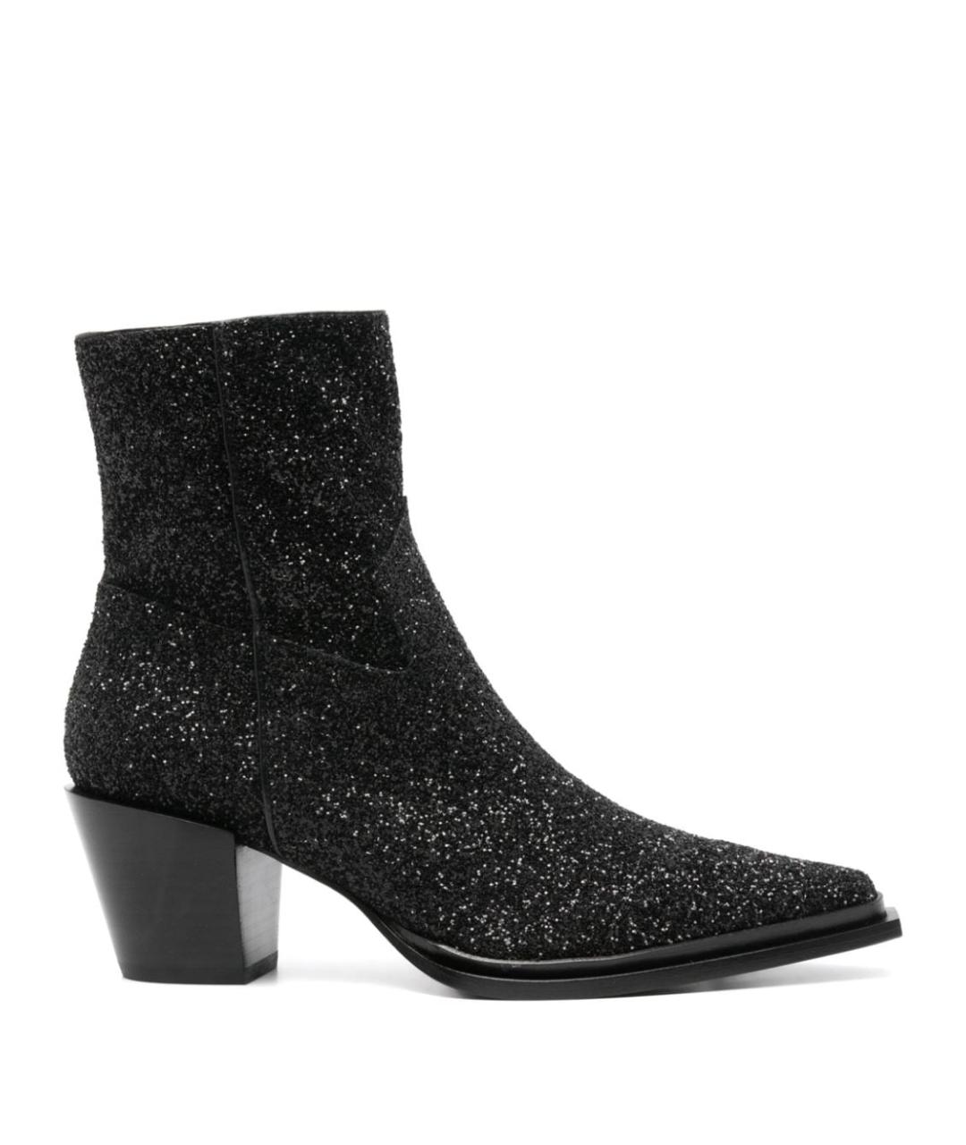 JIMMY CHOO Черные кожаные ботинки, фото 1