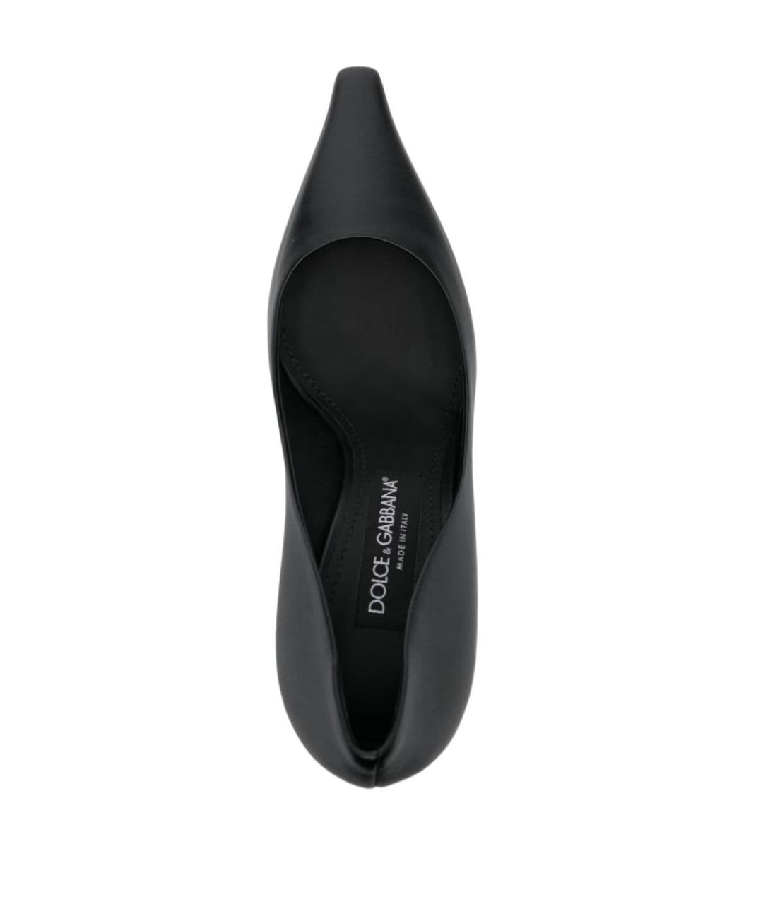 DOLCE&GABBANA Черные кожаные туфли, фото 3