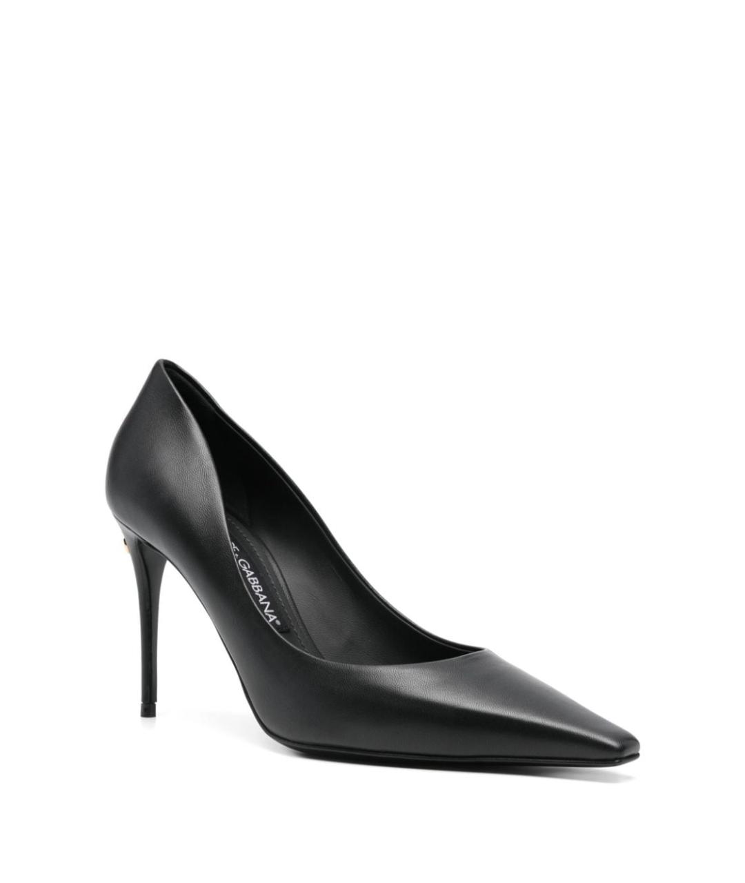 DOLCE&GABBANA Черные кожаные туфли, фото 4