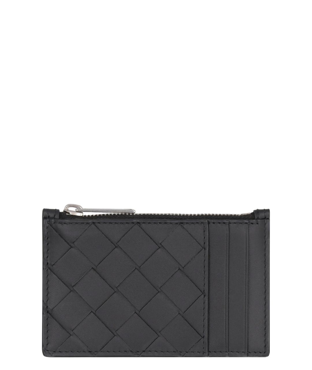BOTTEGA VENETA Черный кожаный кардхолдер, фото 1