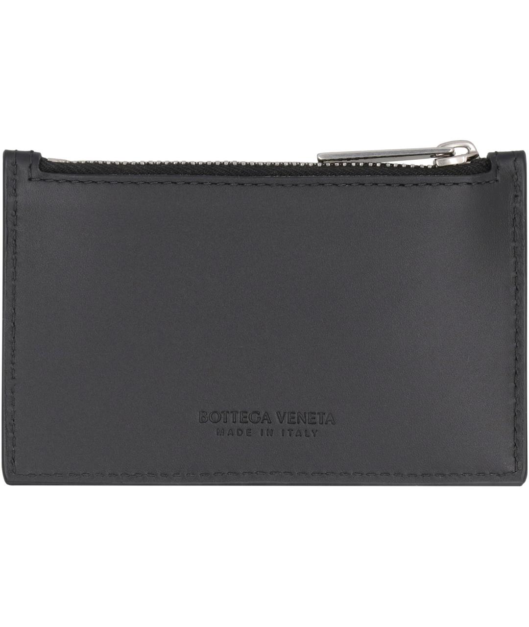 BOTTEGA VENETA Черный кожаный кардхолдер, фото 2