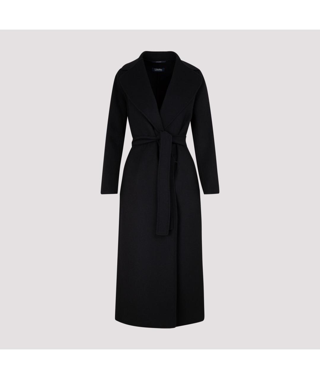 MAX MARA Черное шерстяное пальто, фото 2