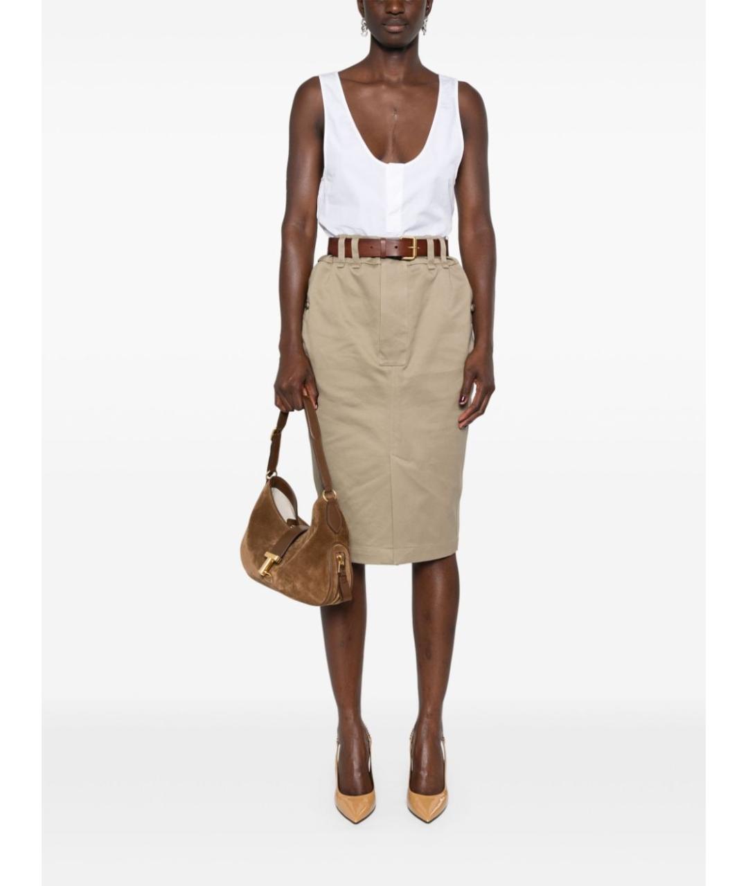 SAINT LAURENT Белая хлопковая майка, фото 4