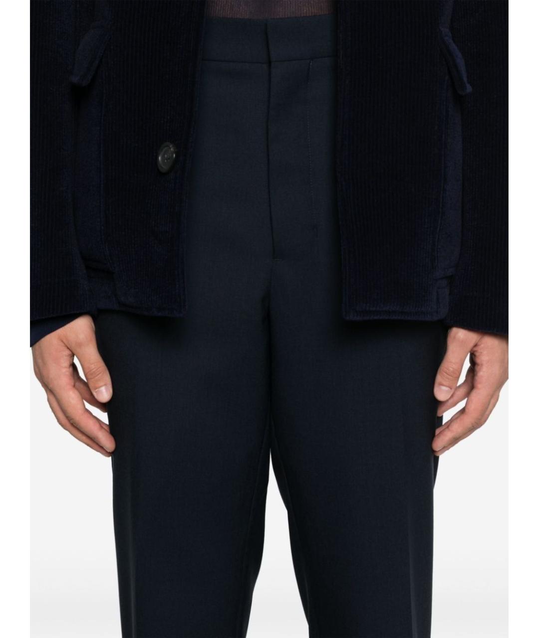 Ami Paris Синие шерстяные повседневные брюки, фото 5