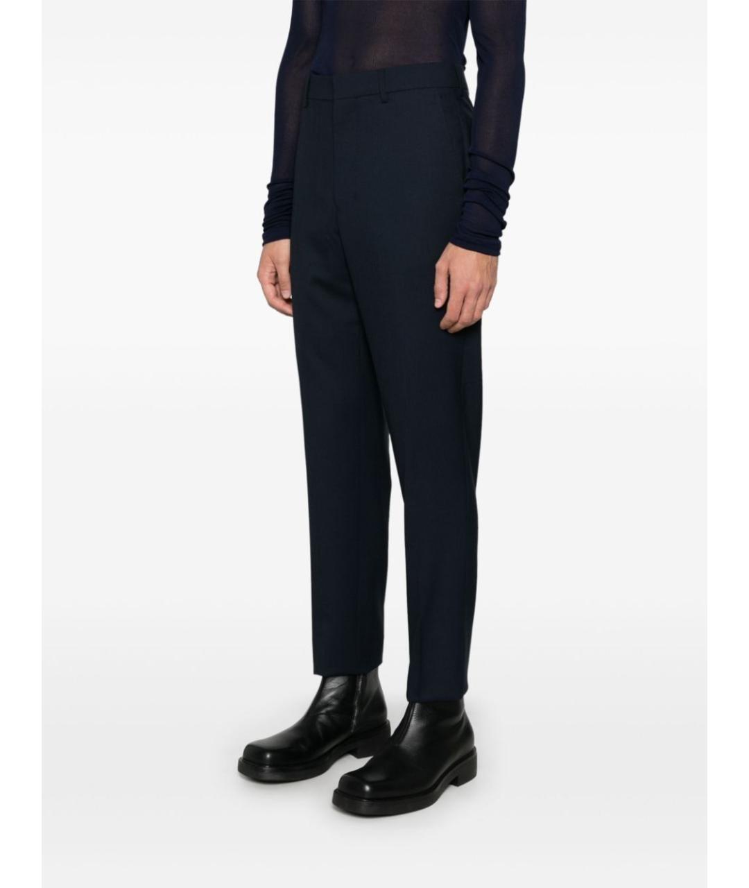 Ami Paris Синие шерстяные повседневные брюки, фото 3