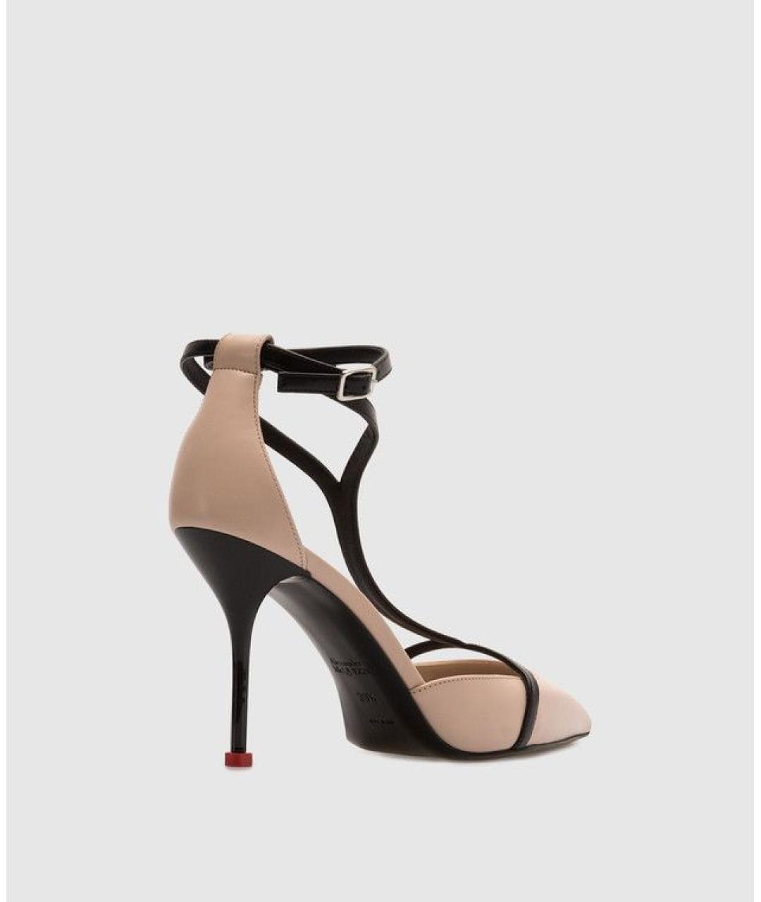 ALEXANDER MCQUEEN Бежевые кожаные туфли, фото 3