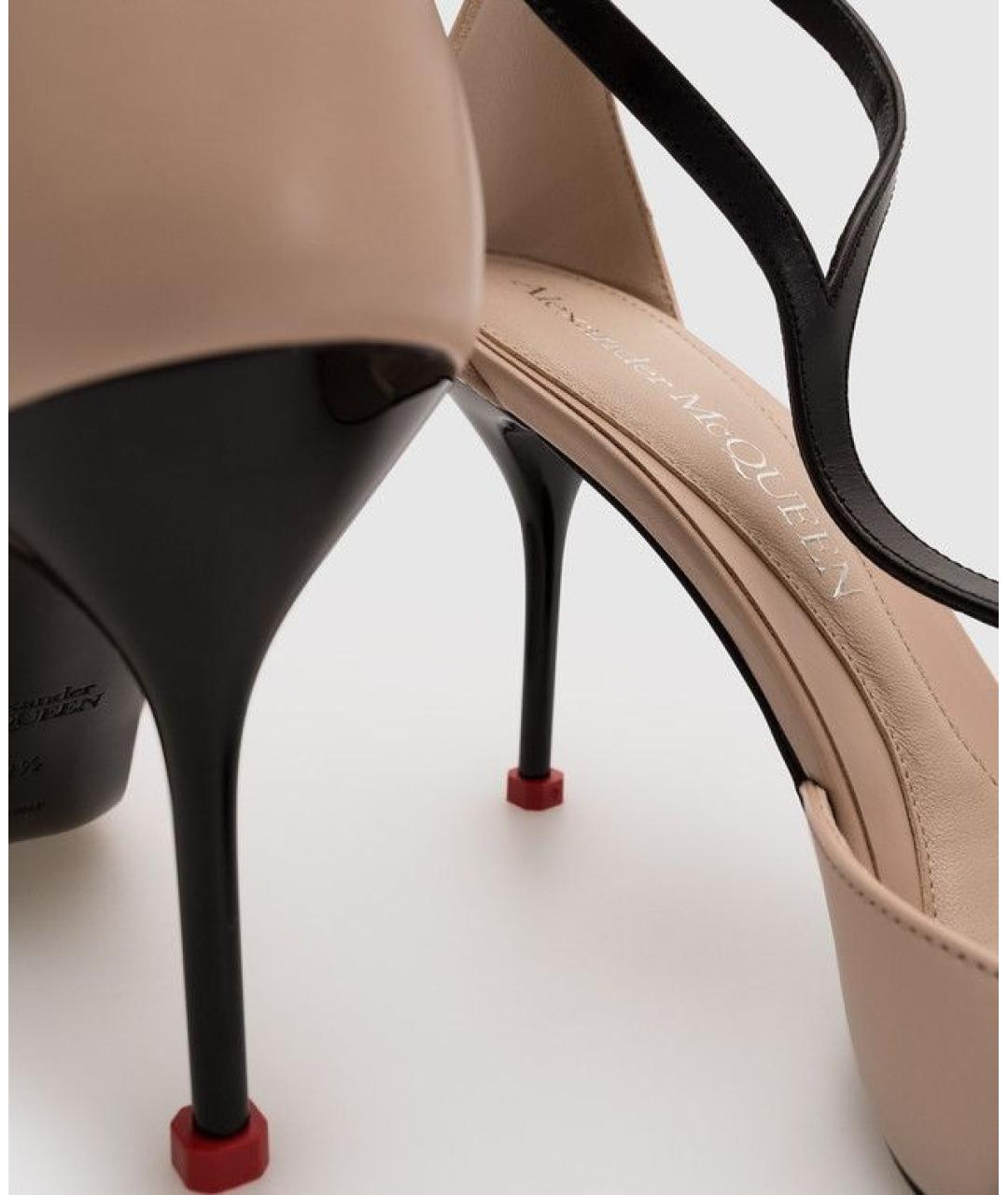 ALEXANDER MCQUEEN Бежевые кожаные туфли, фото 5