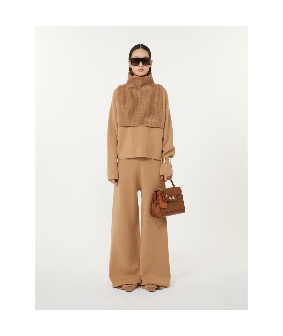 MAX MARA Коричневая кожаная сумка с короткими ручками, фото 4
