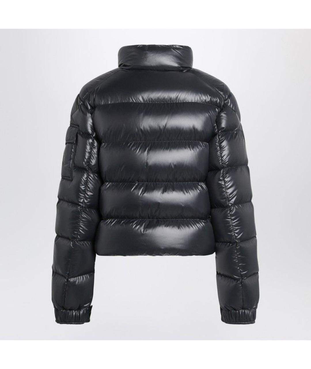 MONCLER Черный полиэстеровый пуховик, фото 2