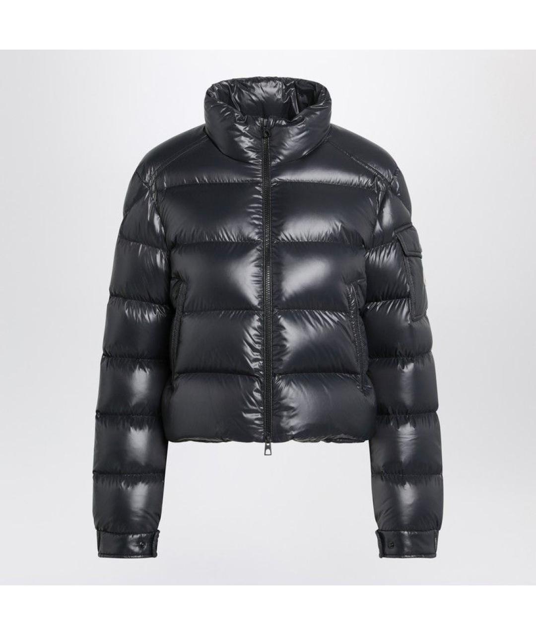 MONCLER Черный полиэстеровый пуховик, фото 3