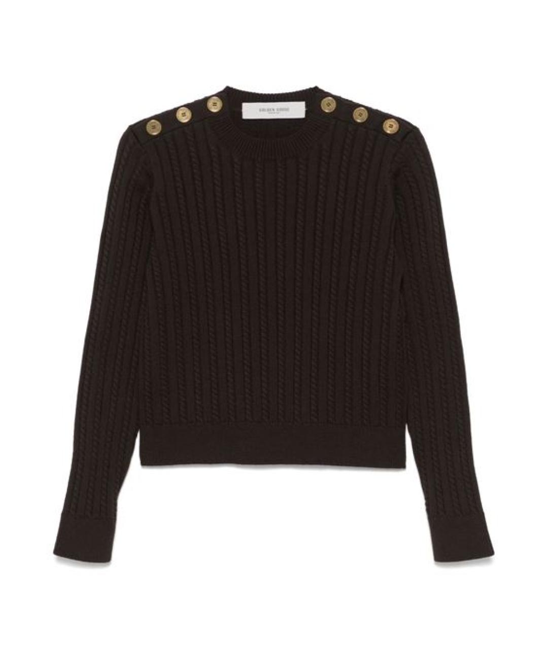 GOLDEN GOOSE DELUXE BRAND Коричневый шерстяной джемпер / свитер, фото 1