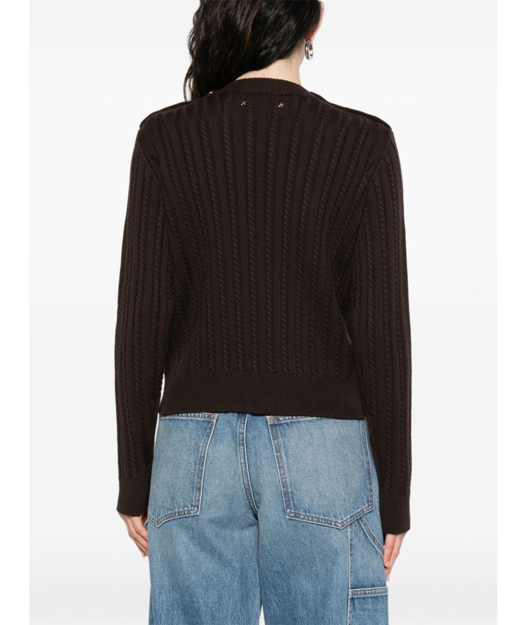 GOLDEN GOOSE DELUXE BRAND Коричневый шерстяной джемпер / свитер, фото 6