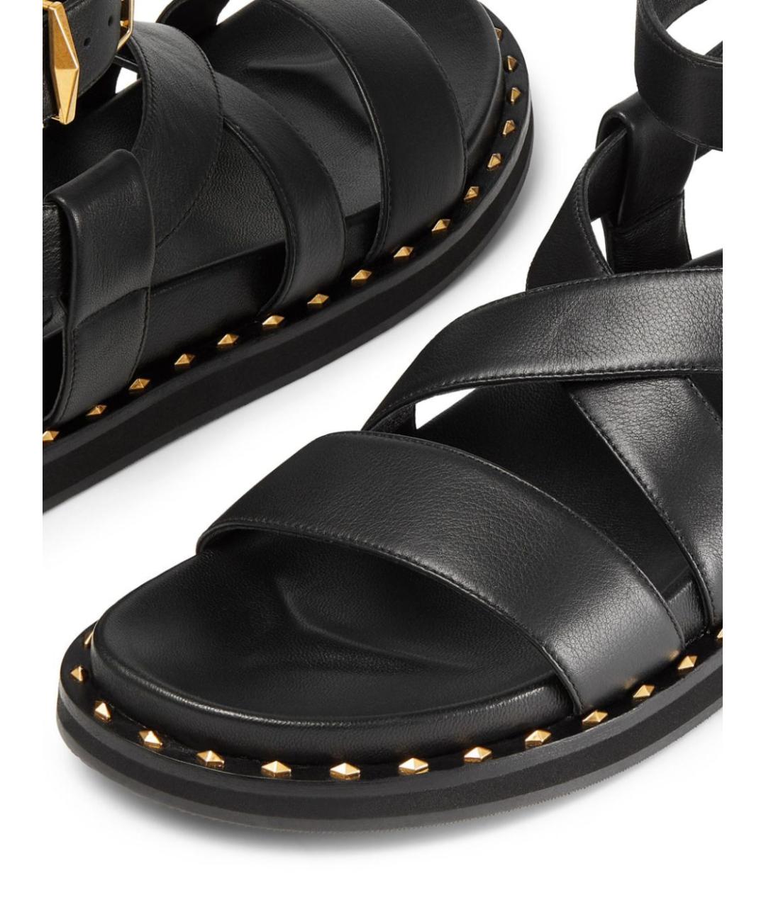 JIMMY CHOO Черные кожаные сандалии, фото 5