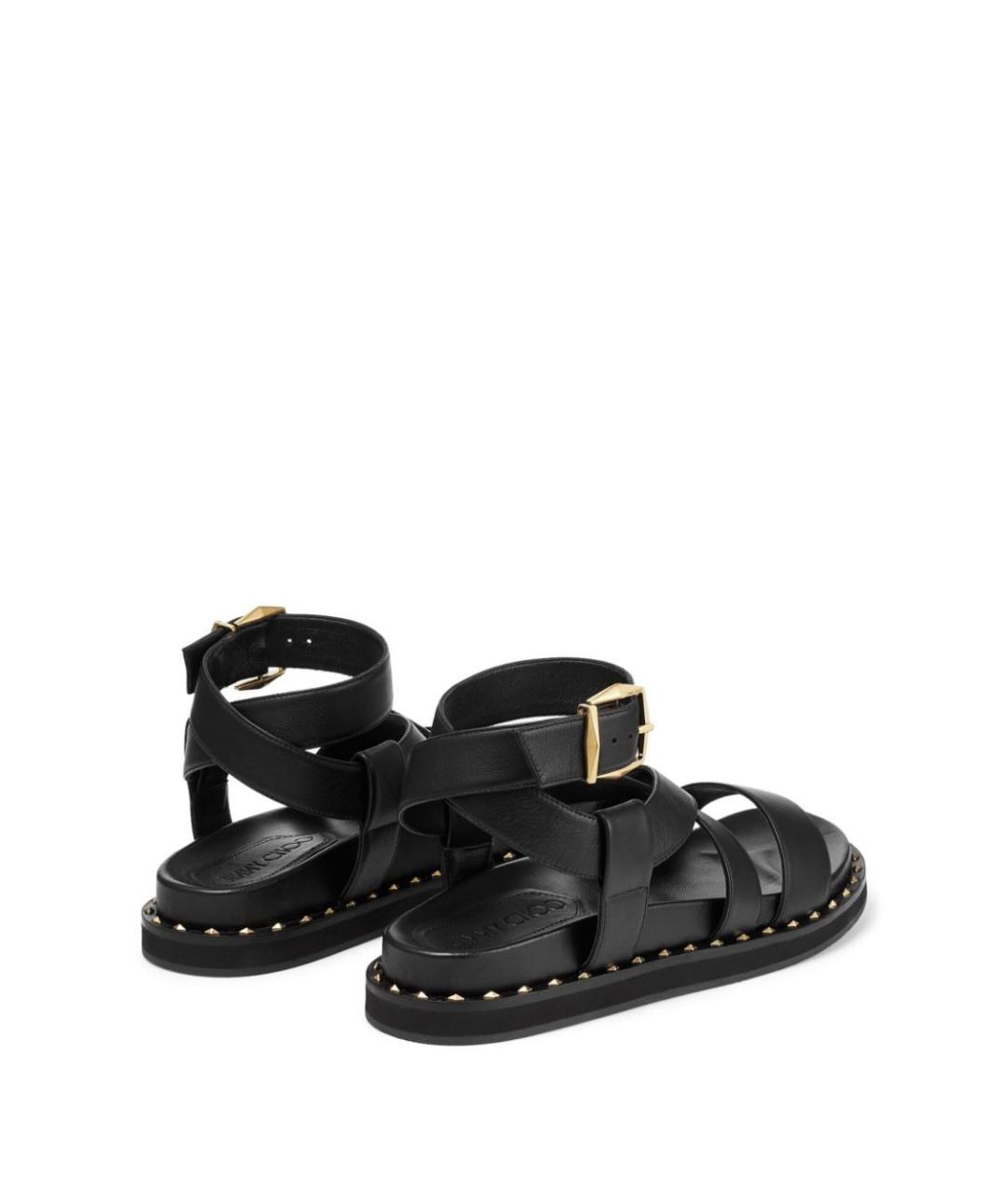 JIMMY CHOO Черные кожаные сандалии, фото 3