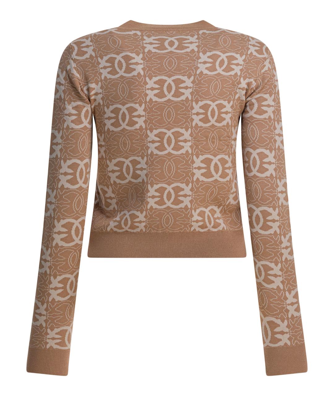 PINKO Бежевый вискозный джемпер / свитер, фото 2