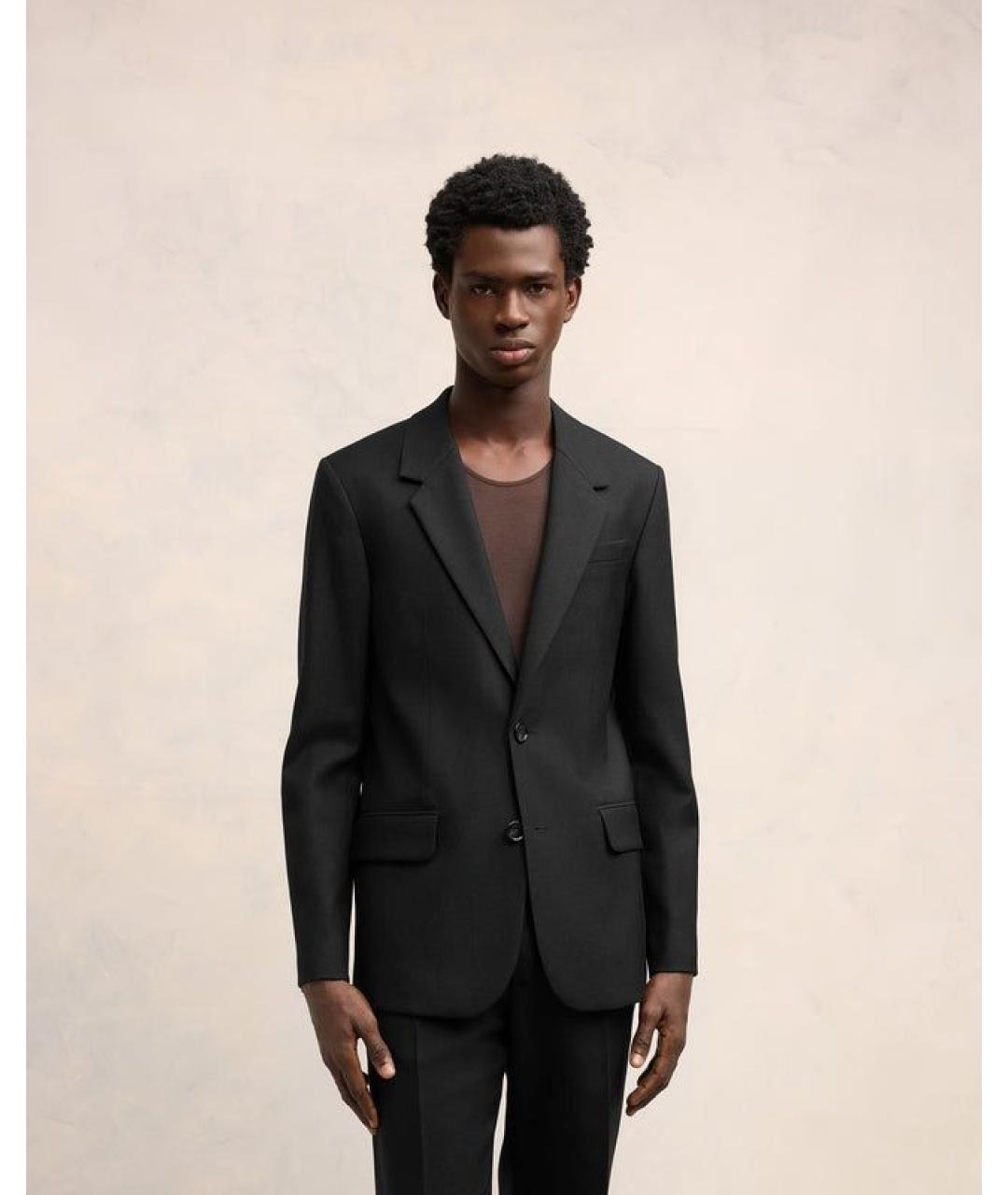 Ami Paris Черный шерстяной пиджак, фото 4