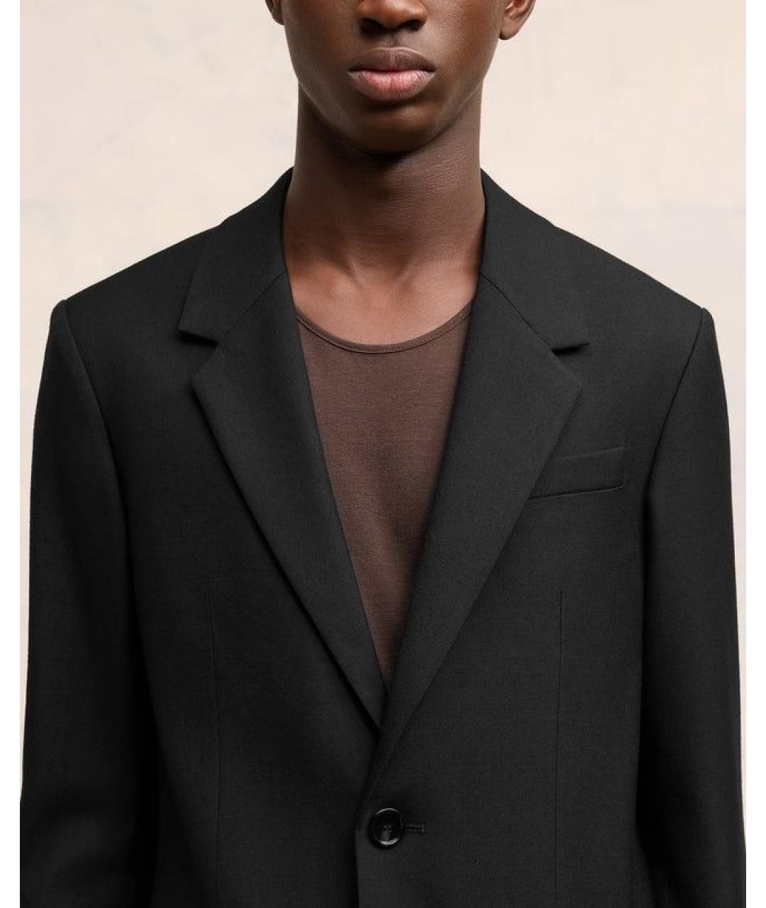 Ami Paris Черный шерстяной пиджак, фото 2