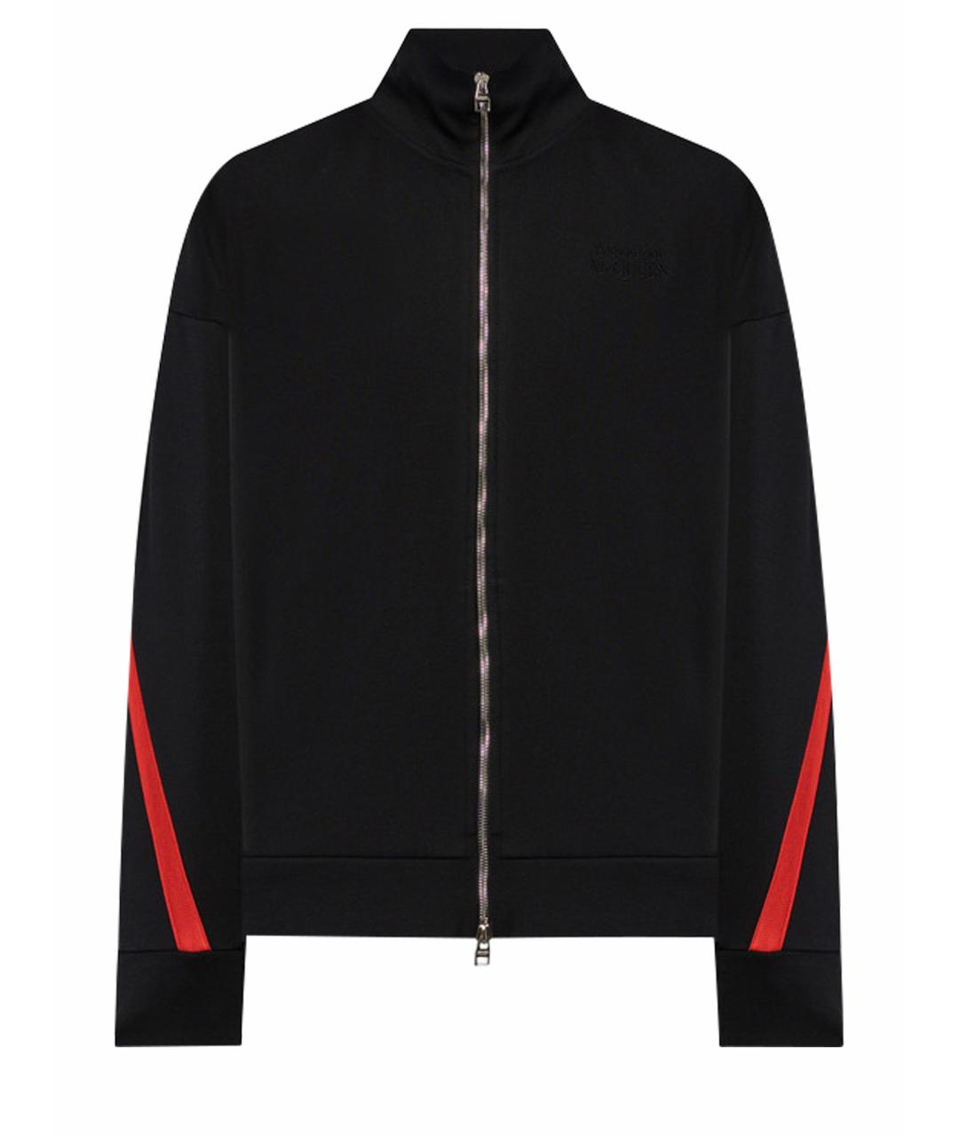 ALEXANDER MCQUEEN Черный хлопковый джемпер / свитер, фото 1