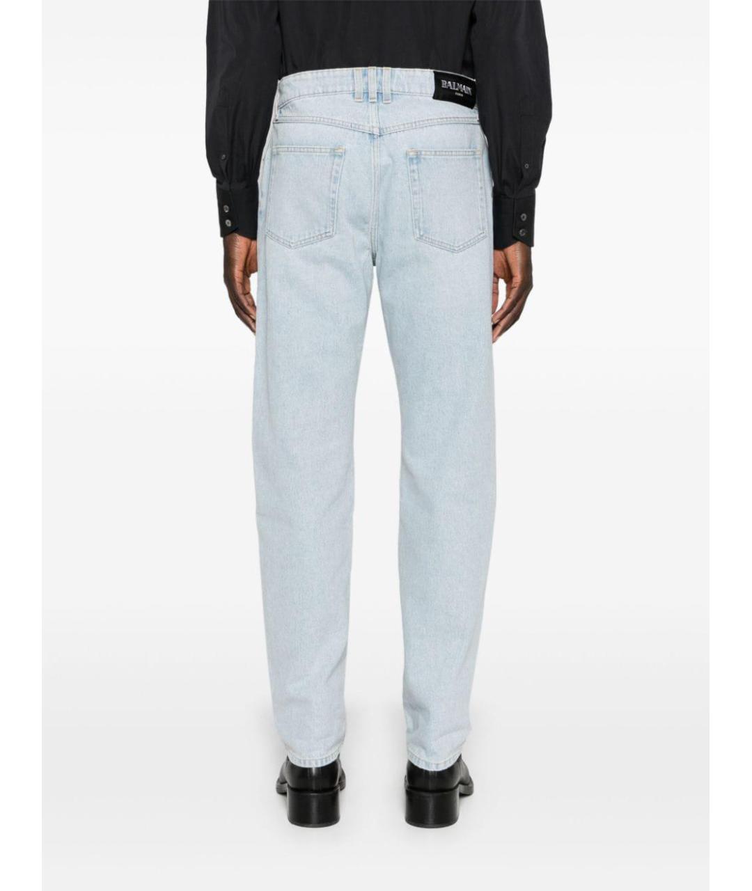 BALMAIN Голубые хлопковые джинсы скинни, фото 4