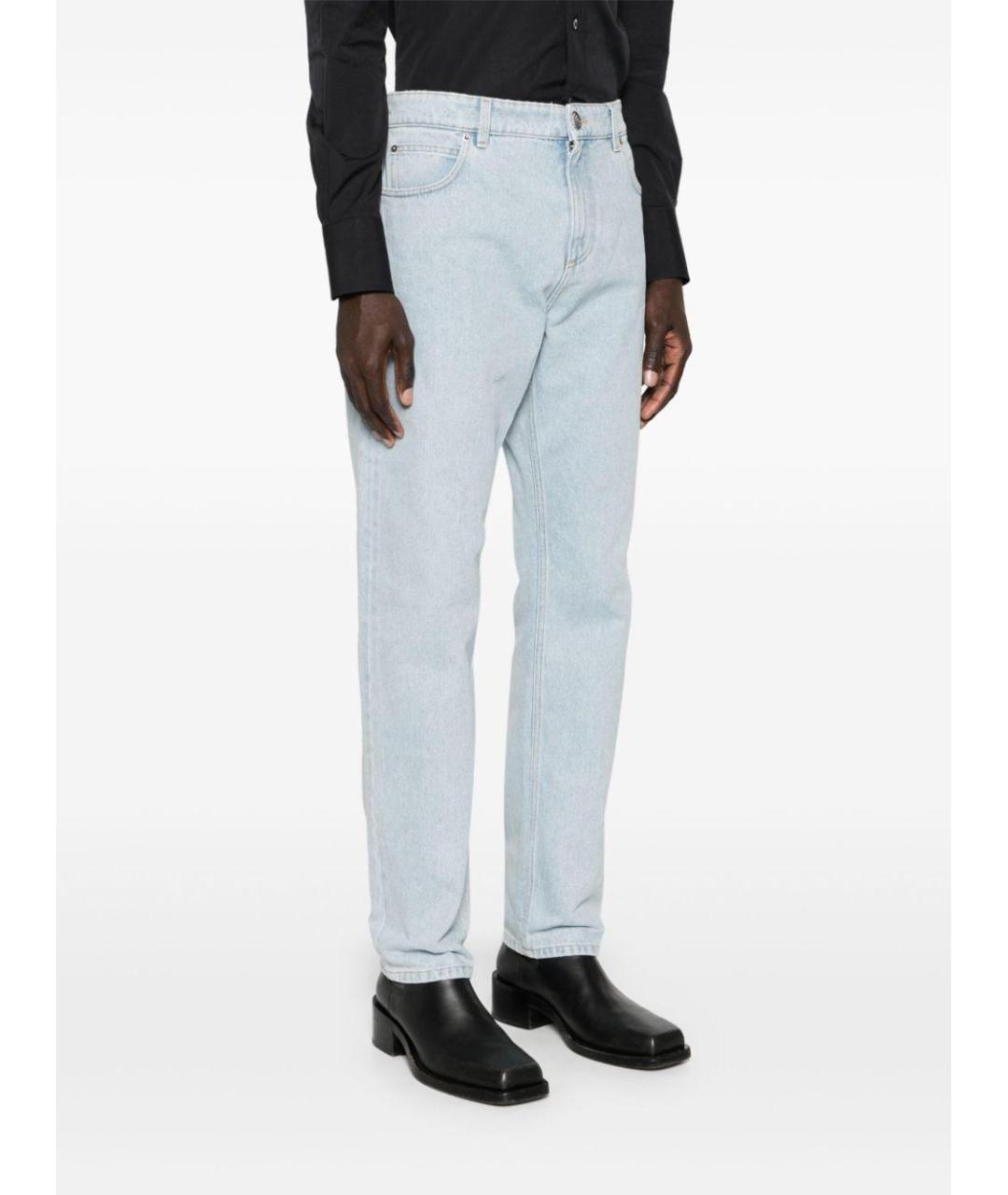 BALMAIN Голубые хлопковые джинсы скинни, фото 3